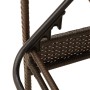 Liege mit braunem synthetischem Rattankissen 63x200x81 cm von vidaXL, Liegen - Ref: Foro24-368300, Preis: 158,46 €, Rabatt: %