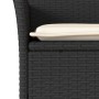Table and chairs with cushions 3 pieces synthetic rattan black glass by vidaXL, Garden sets - Ref: Foro24-3278739, Price: 174...