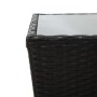 Table and chairs with cushions 3 pieces synthetic rattan black glass by vidaXL, Garden sets - Ref: Foro24-3278739, Price: 174...