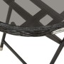 Table and chairs with cushions 3 pieces synthetic rattan black glass by vidaXL, Garden sets - Ref: Foro24-3278747, Price: 172...