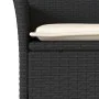 Table and chairs with cushions 3 pieces synthetic rattan black glass by vidaXL, Garden sets - Ref: Foro24-3278753, Price: 195...