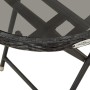 Table and chairs with cushions 3 pieces synthetic rattan black glass by vidaXL, Garden sets - Ref: Foro24-3278753, Price: 180...