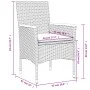 Table and chairs with cushions 3 pieces synthetic rattan black glass by vidaXL, Garden sets - Ref: Foro24-3278753, Price: 195...