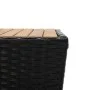 Tisch und Stühle mit Kissen, 3 Stück, synthetisches Rattan, schwarzes Glas von vidaXL, Gartensets - Ref: Foro24-3278745, Prei...