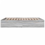 Sonoma-grauer Holzwerkstoff-Bettrahmen 150 x 200 cm von vidaXL, Betten und Lattenroste - Ref: Foro24-3281012, Preis: 131,13 €...