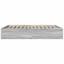 Sonoma gray engineered wood bed frame 150x200 cm by vidaXL, Beds and slatted bases - Ref: Foro24-3281012, Price: 129,57 €, Di...