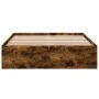 Smoked oak engineered wood bed frame 120x190cm by vidaXL, Beds and slatted bases - Ref: Foro24-3281046, Price: 113,59 €, Disc...