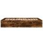 Smoked oak engineered wood bed frame 120x190cm by vidaXL, Beds and slatted bases - Ref: Foro24-3281046, Price: 114,97 €, Disc...