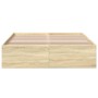 Bettgestell aus Sonoma-Eiche-Holzwerkstoff, 120 x 190 cm von vidaXL, Betten und Lattenroste - Ref: Foro24-3281044, Preis: 114...