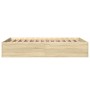 Sonoma oak engineered wood bed frame 120x190 cm by vidaXL, Beds and slatted bases - Ref: Foro24-3281044, Price: 114,72 €, Dis...
