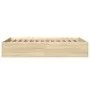 Sonoma oak engineered wood bed frame 120x190 cm by vidaXL, Beds and slatted bases - Ref: Foro24-3281044, Price: 113,34 €, Dis...