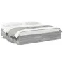 Estructura de cama madera de ingeniería gris Sonoma 200x200 cm de vidaXL, Camas y somieres - Ref: Foro24-3280991, Precio: 142...