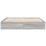 Sonoma gray engineered wood bed frame 200x200 cm by vidaXL, Beds and slatted bases - Ref: Foro24-3280991, Price: 142,40 €, Di...