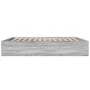 Sonoma gray engineered wood bed frame 200x200 cm by vidaXL, Beds and slatted bases - Ref: Foro24-3280991, Price: 142,40 €, Di...