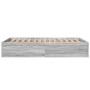Sonoma-grauer Holzwerkstoff-Bettrahmen 140 x 190 cm von vidaXL, Betten und Lattenroste - Ref: Foro24-3281033, Preis: 124,76 €...