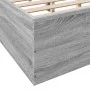 Sonoma gray engineered wood bed frame 140x190 cm by vidaXL, Beds and slatted bases - Ref: Foro24-3281033, Price: 123,25 €, Di...