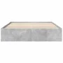 Estructura de cama madera de ingeniería gris hormigón 150x200cm de vidaXL, Camas y somieres - Ref: Foro24-3281010, Precio: 12...