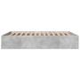 Concrete gray engineered wood bed frame 150x200cm by vidaXL, Beds and slatted bases - Ref: Foro24-3281010, Price: 126,36 €, D...