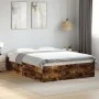 Smoked oak engineered wood bed frame 120x200cm by vidaXL, Beds and slatted bases - Ref: Foro24-3281025, Price: 115,42 €, Disc...