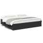 Black engineered wood bed frame 200x200 cm by vidaXL, Beds and slatted bases - Ref: Foro24-3280987, Price: 144,68 €, Discount: %