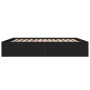 Black engineered wood bed frame 200x200 cm by vidaXL, Beds and slatted bases - Ref: Foro24-3280987, Price: 144,68 €, Discount: %
