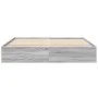 Sonoma gray engineered wood bed frame 180x200 cm by vidaXL, Beds and slatted bases - Ref: Foro24-3280998, Price: 135,56 €, Di...