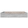Sonoma gray engineered wood bed frame 180x200 cm by vidaXL, Beds and slatted bases - Ref: Foro24-3280998, Price: 137,21 €, Di...
