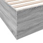 Sonoma gray engineered wood bed frame 180x200 cm by vidaXL, Beds and slatted bases - Ref: Foro24-3280998, Price: 137,21 €, Di...