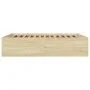 Sonoma oak engineered wood bed frame 150x200 cm by vidaXL, Beds and slatted bases - Ref: Foro24-3280918, Price: 146,45 €, Dis...