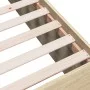 Sonoma oak engineered wood bed frame 150x200 cm by vidaXL, Beds and slatted bases - Ref: Foro24-3280918, Price: 146,45 €, Dis...