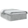 Estructura de cama madera de ingeniería gris hormigón 140x200cm de vidaXL, Camas y somieres - Ref: Foro24-3280926, Precio: 14...