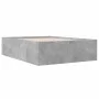 Concrete gray engineered wood bed frame 140x200cm by vidaXL, Beds and slatted bases - Ref: Foro24-3280926, Price: 141,87 €, D...
