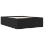 Black engineered wood bed frame 140x200 cm by vidaXL, Beds and slatted bases - Ref: Foro24-3280924, Price: 146,48 €, Discount: %