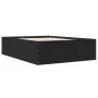 Black engineered wood bed frame 140x200 cm by vidaXL, Beds and slatted bases - Ref: Foro24-3280924, Price: 146,48 €, Discount: %