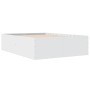 White engineered wood bed frame 120x200 cm by vidaXL, Beds and slatted bases - Ref: Foro24-3280930, Price: 143,35 €, Discount: %