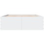 Estructura de cama madera de ingeniería blanca 120x200 cm