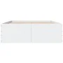 White engineered wood bed frame 120x200 cm by vidaXL, Beds and slatted bases - Ref: Foro24-3280930, Price: 141,68 €, Discount: %