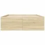 Sonoma oak engineered wood bed frame 140x190 cm by vidaXL, Beds and slatted bases - Ref: Foro24-3280939, Price: 139,15 €, Dis...
