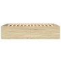 Bettgestell aus Sonoma-Eiche-Holzwerkstoff, 140 x 190 cm von vidaXL, Betten und Lattenroste - Ref: Foro24-3280939, Preis: 141...