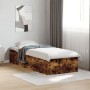 Smoked oak engineered wood bed frame 90x190 cm by vidaXL, Beds and slatted bases - Ref: Foro24-3281067, Price: 91,22 €, Disco...