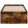 Smoked oak engineered wood bed frame 90x190 cm by vidaXL, Beds and slatted bases - Ref: Foro24-3281067, Price: 91,22 €, Disco...