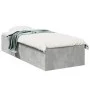 Concrete gray engineered wood bed frame 90x200cm by vidaXL, Beds and slatted bases - Ref: Foro24-3281059, Price: 92,42 €, Dis...