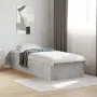 Concrete gray engineered wood bed frame 90x200cm by vidaXL, Beds and slatted bases - Ref: Foro24-3281059, Price: 92,42 €, Dis...