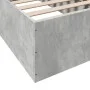 Concrete gray engineered wood bed frame 90x200cm by vidaXL, Beds and slatted bases - Ref: Foro24-3281059, Price: 92,42 €, Dis...