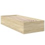 Estructura de cama madera de ingeniería roble Sonoma 90x190 cm de vidaXL, Camas y somieres - Ref: Foro24-3281065, Precio: 91,...