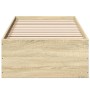 Estructura de cama madera de ingeniería roble Sonoma 90x190 cm de vidaXL, Camas y somieres - Ref: Foro24-3281065, Precio: 91,...