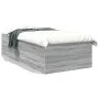 Estructura de cama madera de ingeniería gris Sonoma 90x200 cm de vidaXL, Camas y somieres - Ref: Foro24-3280970, Precio: 110,...