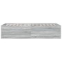 Sonoma gray engineered wood bed frame 90x200 cm by vidaXL, Beds and slatted bases - Ref: Foro24-3280970, Price: 111,40 €, Dis...