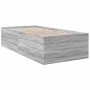 Sonoma gray engineered wood bed frame 90x200 cm by vidaXL, Beds and slatted bases - Ref: Foro24-3280970, Price: 110,18 €, Dis...