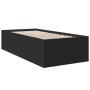 Black engineered wood bed frame 90x200 cm by vidaXL, Beds and slatted bases - Ref: Foro24-3280966, Price: 111,40 €, Discount: %